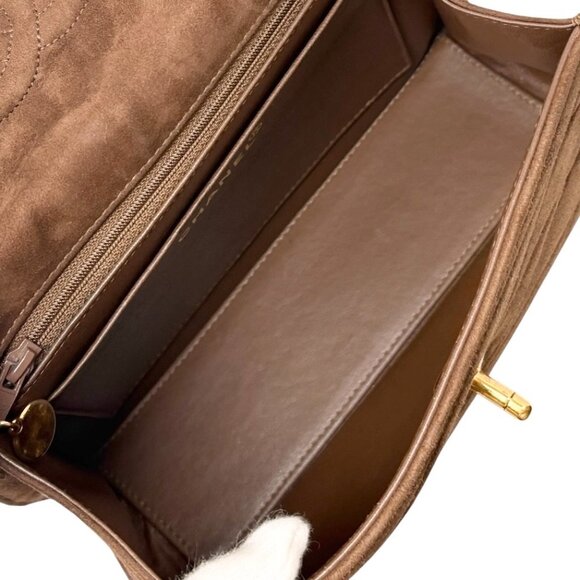 CHANEL Vintage CC Mark Logo Turnlock Chain Crossbody Bag Brown Gold [106335] - Picture 9 of 11